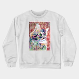 Cat Painting Crewneck Sweatshirt